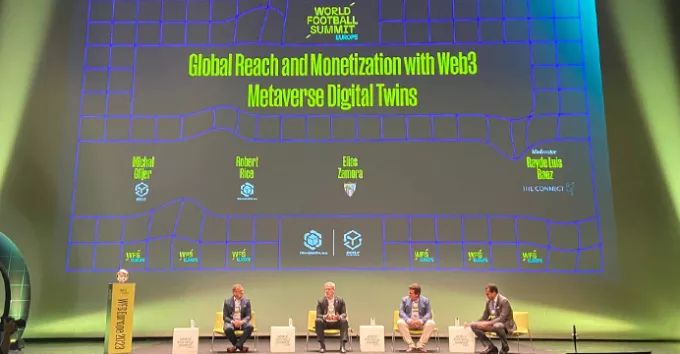 panel on 'Global Reach and Monetization with Web 3 and Metaverse Digital Twins' at the World Football Summit
