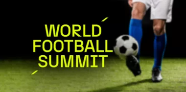 World Football Summit logo with football background
