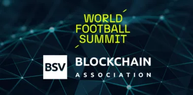 WFS & BSVA logo with blockchain background