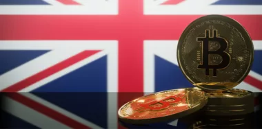 Bitcoin and United Kingdom flag