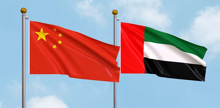 Flag of China and UAE