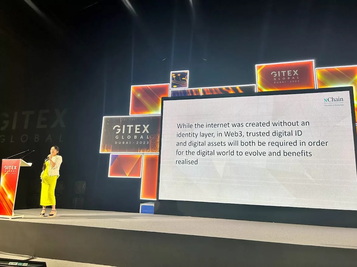 Christine Leong at the GITEX Global 2023 event