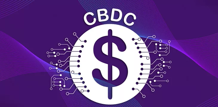 CBDC with digital background concept
