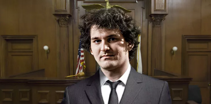 Concept image of Sam Bankman-Fried in a US Courtroom