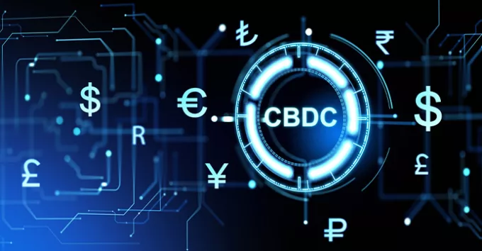 central bank digital currency banner concept