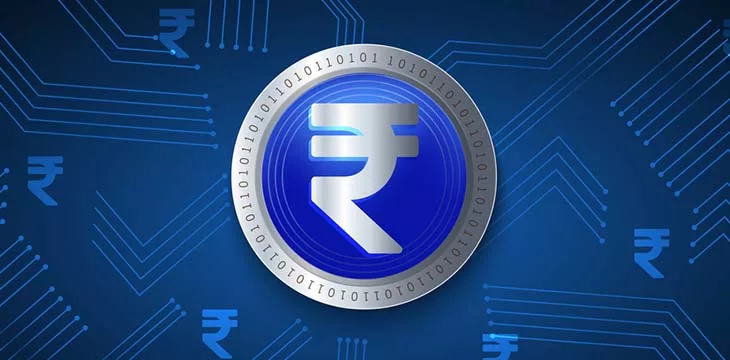 digital indian rupee coin illustration