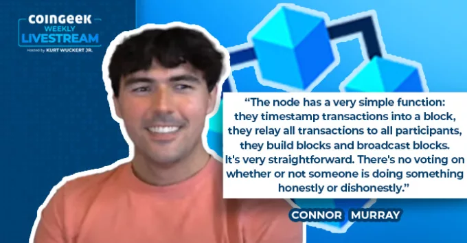 Connor Murray on CoinGeek Weekly Livestream