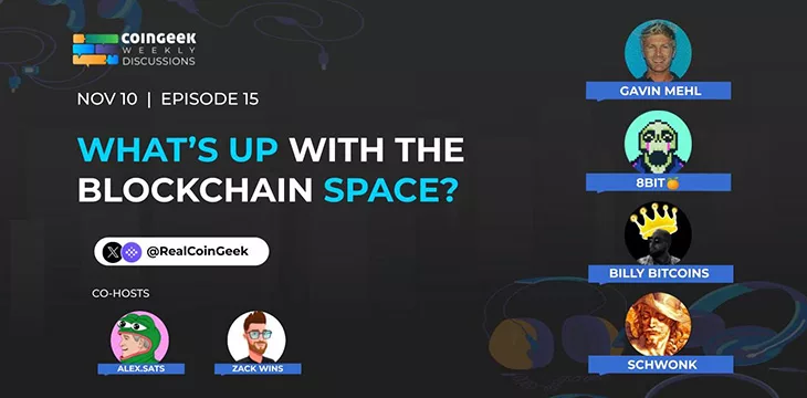 Bitcoin and blockchain discussion with image of guest