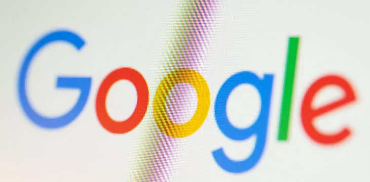 logo of google on computer screen