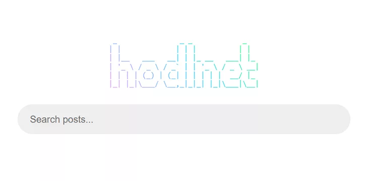 hodlnet logo with search bar