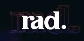 logo of Rad in black background