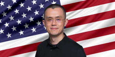 Changpeng ‘CZ’ Zhao with US flag background