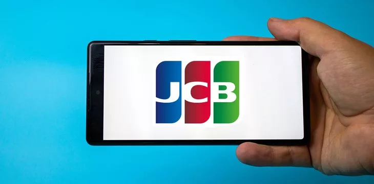 Smartphone displaying JCB logo