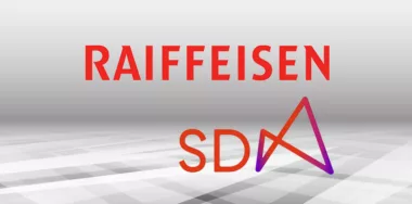 logo of Raiffeisen and SDK on gray background