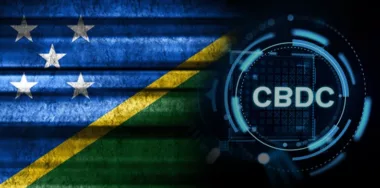 Solomon Islands flag and Central Bank Digital Currency texts graphics banner