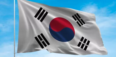 waving flag of South Korea