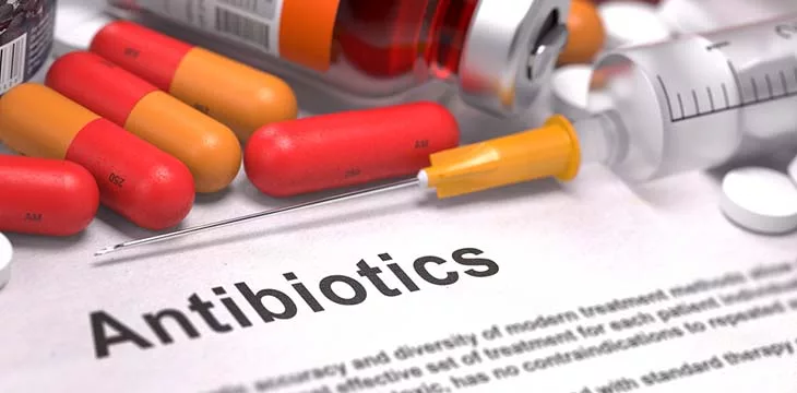 antibiotics on paper and medicine pills