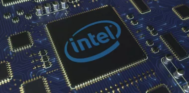intel logo on a motherboard