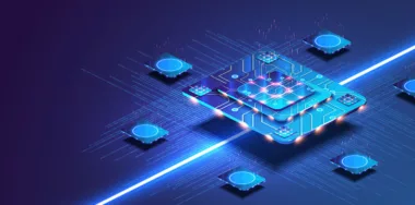 futuristic microchip processor illustration