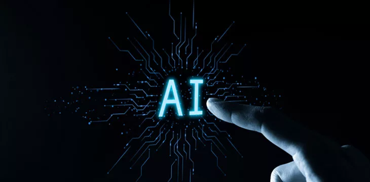 a hand pointing on 'ai' illustration