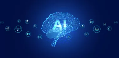 Concept brain digital artificial intelligence using AI