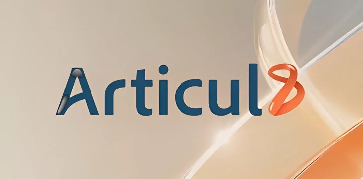 Articul8 logo with digital background