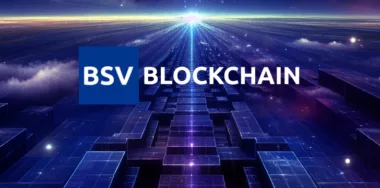 BSV Blockchain with digital background