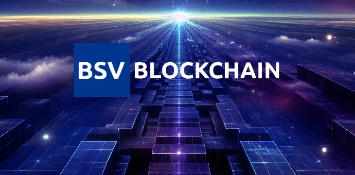 BSV Blockchain with digital background
