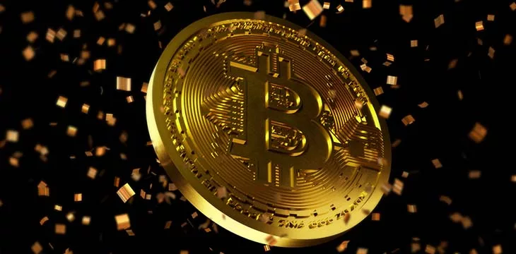 Bitcoin image with dark background