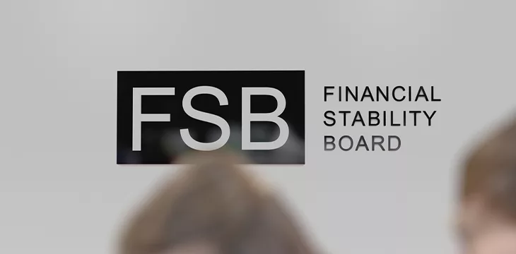 logo of FSB - Financial Stability Board on a white wall