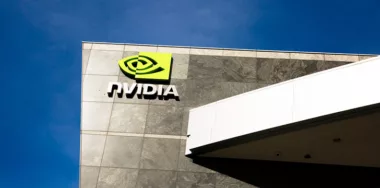 NVIDIA logo on a building
