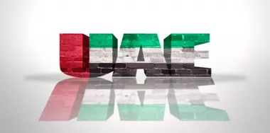 Word United Arab Emirates on the white background