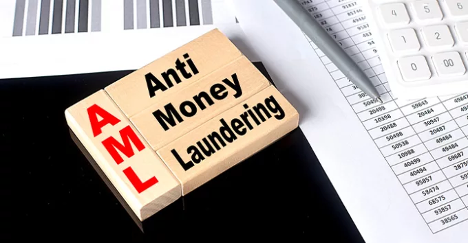 Anti-Money Laundering letter blocks