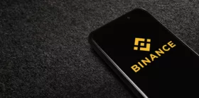 Smartphone with Binance logo