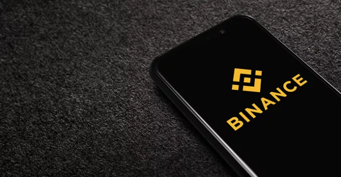 Smartphone with Binance logo