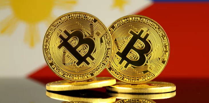 Physical version of Bitcoin and Philippines Flag