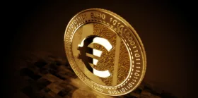 Euro EUR CBDC cryptocurrency gold coin