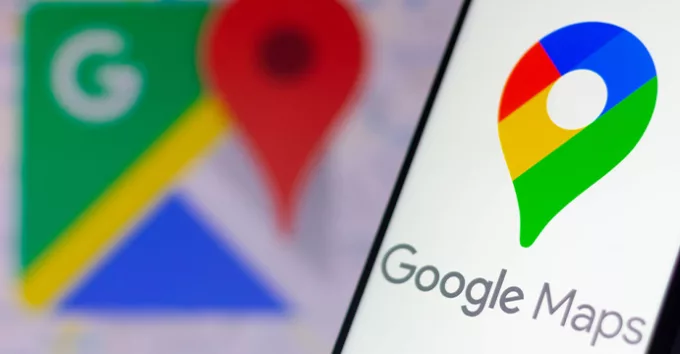 Google Maps on a mobile phone