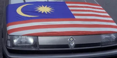 A Proton Car in the city of Kuala Lumpur in Malaysia