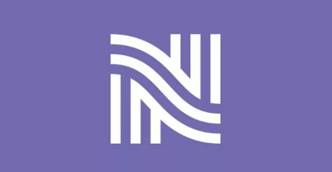 Liquid Noble logo with violet background