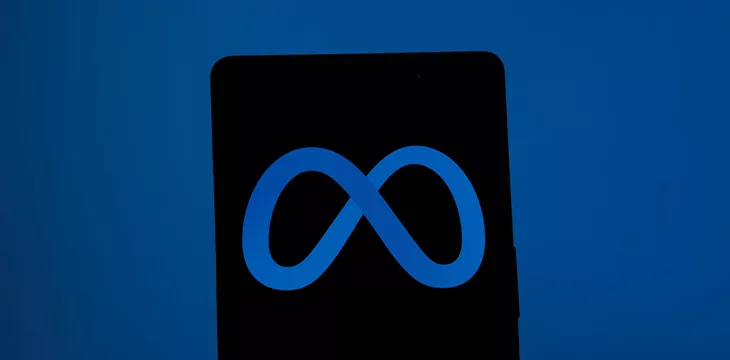 Meta logo on a mobile phone