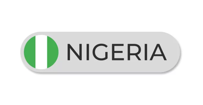 Nigeria flag with text transparent background