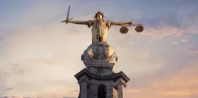 Statue of Justice in the Old Bailey, London
