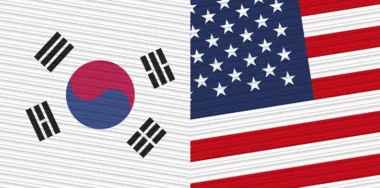 South Korea and US flags