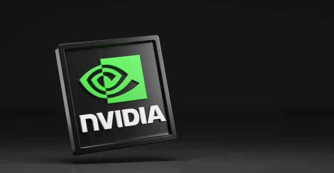 Nvidia logo with black background