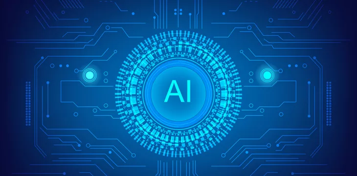Artificial intelligence circuit futuristic technology
