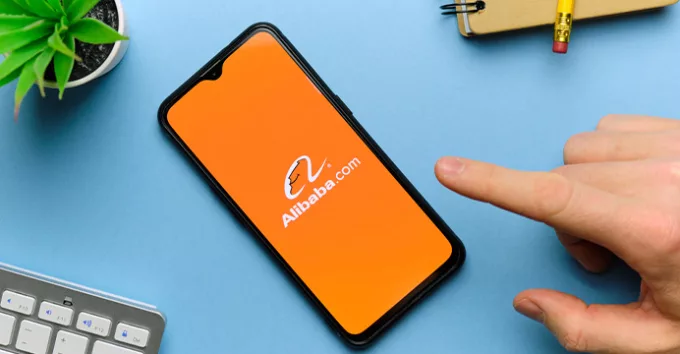 Alibaba on a mobile phone