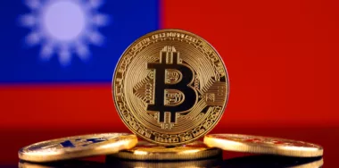 Physical version of Bitcoin with Taiwan flag