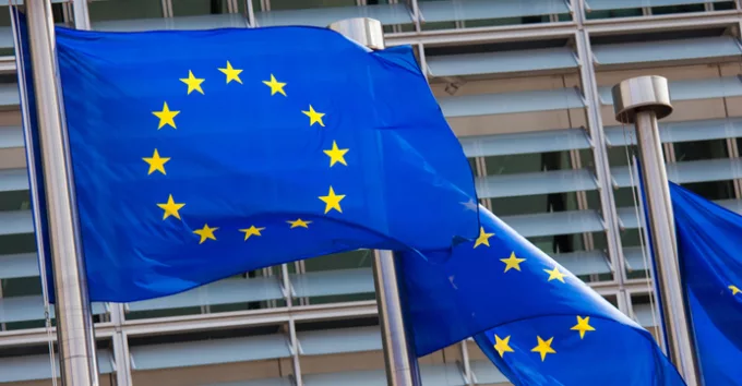 European flags in Brussels