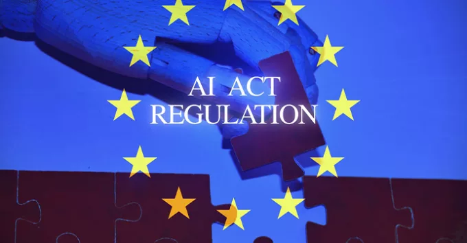 European Union and AI regulation symbol